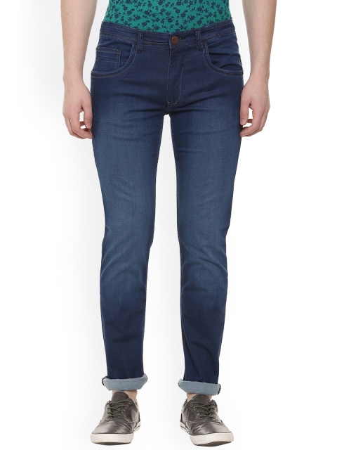 

V Dot Men Blue Slim Fit Mid-Rise Clean Look Stretchable Jeans