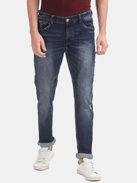 

U.S. Polo Assn. Denim Co. Men Blue Slim Fit Mid-Rise Clean Look Jeans