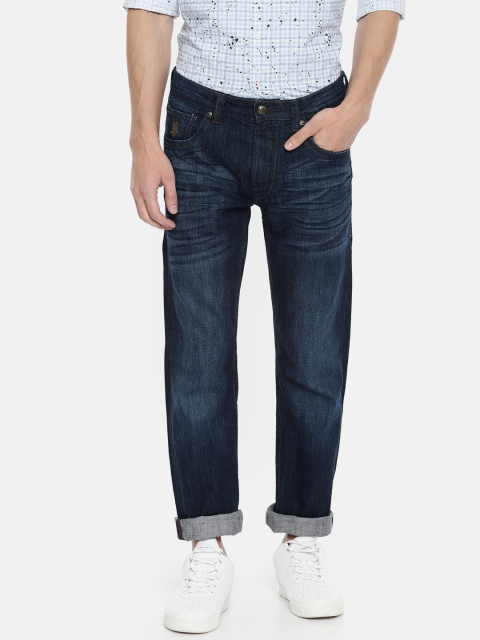 

U.S. Polo Assn. Men Blue Slim Tapered Fit Mid-Rise Clean Look Stretchable Jeans