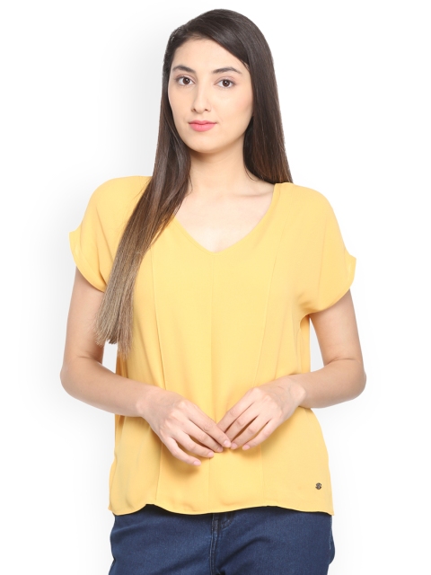 

Allen Solly Women Yellow Solid Top