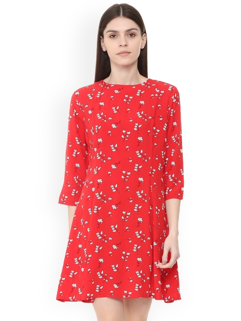 

Allen Solly Woman Red Printed A-Line Dress
