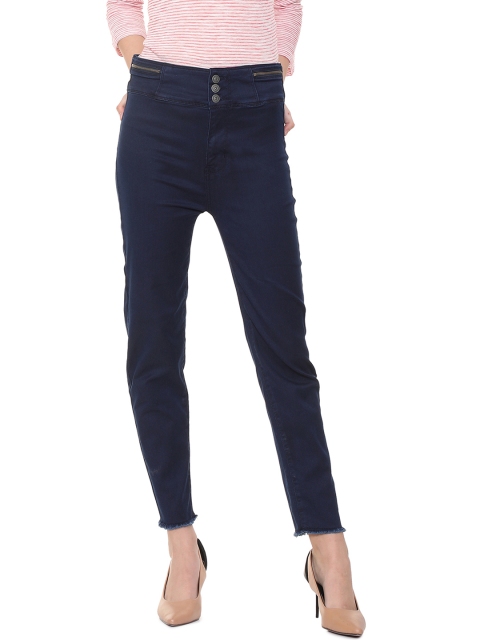 

Allen Solly Woman Navy Blue Slim Fit Mid-Rise Clean Look Stretchable Jeans