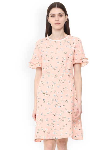 

Allen Solly Woman Women Pink Printed A-Line Dress