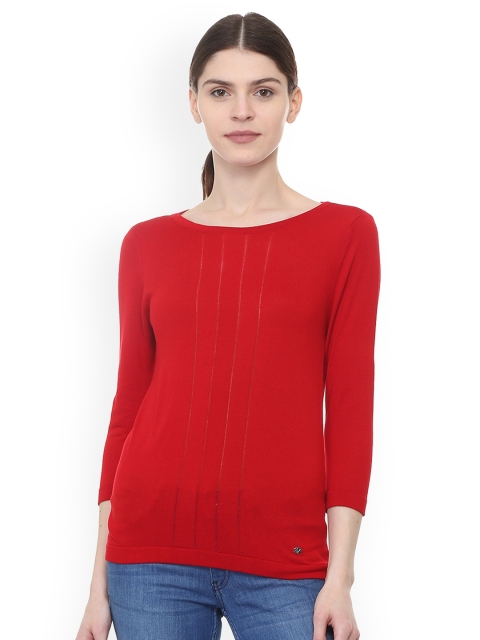 

Allen Solly Women Red Self Design Top