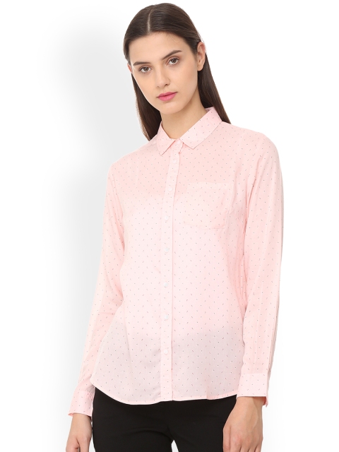 

Allen Solly Woman Women Pink Regular Fit Printed Casual Shirt