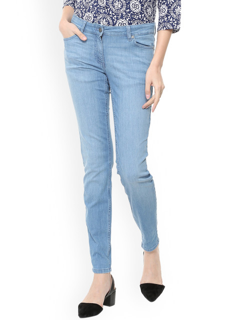 

Allen Solly Woman Blue Slim Fit Mid-Rise Clean Look Stretchable Jeans