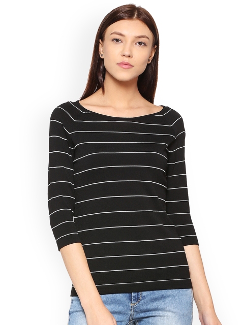 

Allen Solly Women Black Striped Top