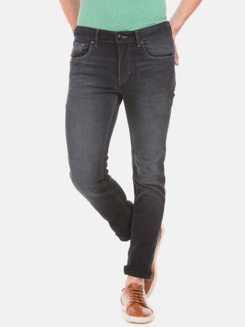 

U.S. Polo Assn. Men Charcoal Grey Skinny Fit Mid-Rise Clean Look Stretchable Jeans