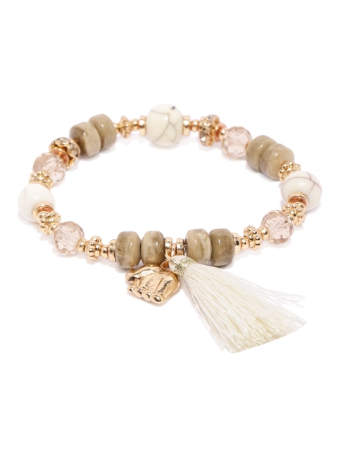 

Accessorize Off-White Metal Elasticated Bracelet