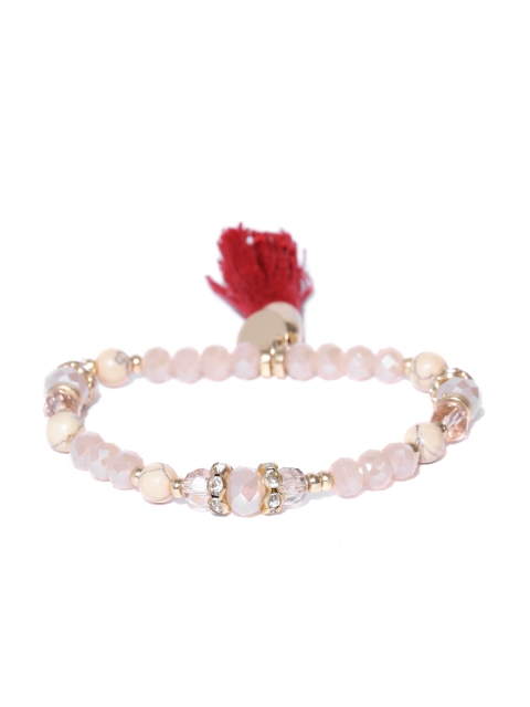 

Accessorize Beige Beaded Elasticated Bracelet