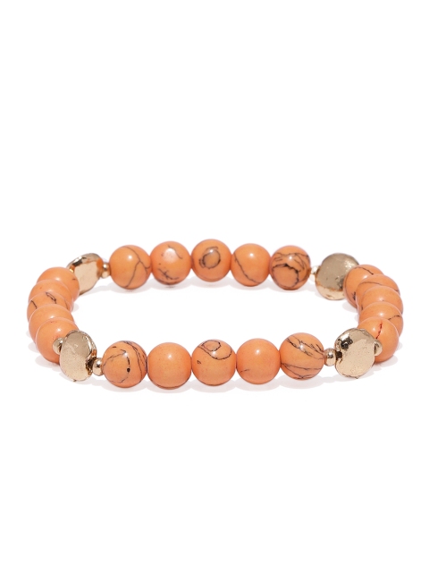

Accessorize Orange Beaded Elasticated Bracelet