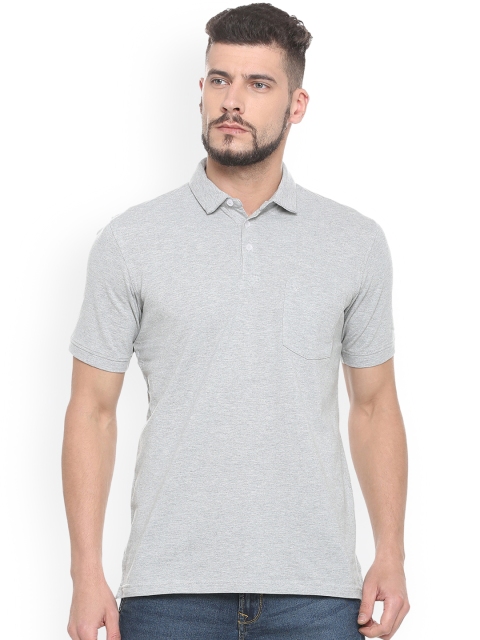 

Allen Solly Men Grey Solid Polo Collar T-shirt
