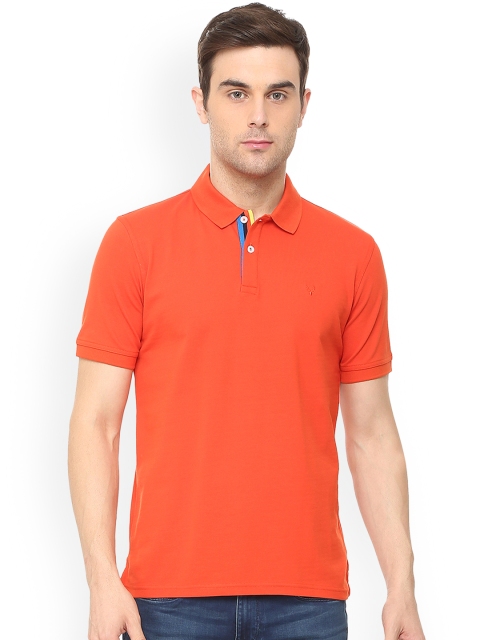 

Allen Solly Men Orange Solid Polo Collar T-shirt