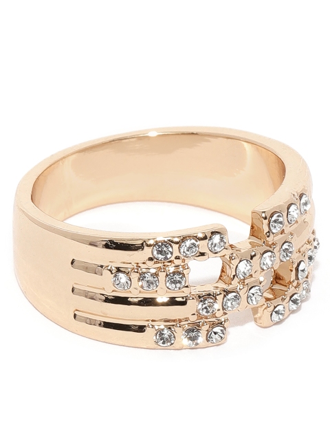 

Accessorize Women Gold-Toned Swarovski Stone Studded Finger Ring