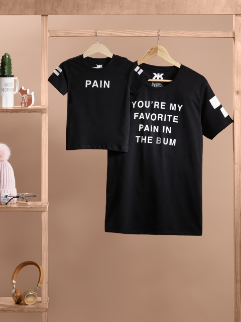 

Kook N Keech Unisex Black Printed Round Neck T-shirt