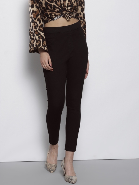 

DOROTHY PERKINS Women Black Solid Petite Denim Jeggings