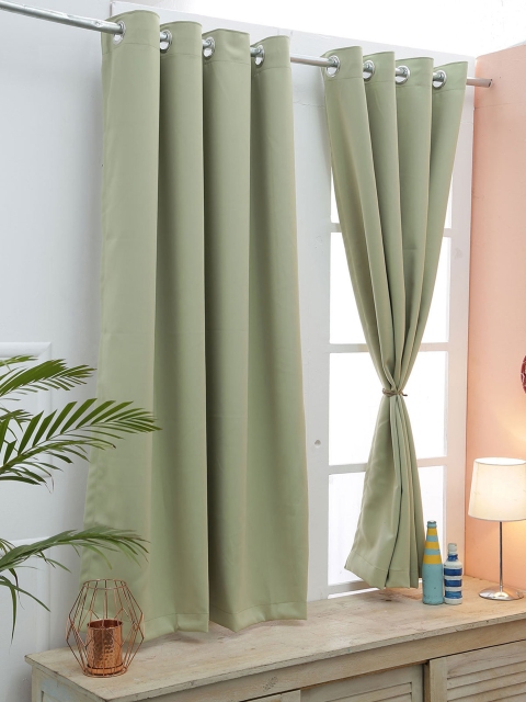 

American-Elm Green Set if 2 Black-Out Curtains