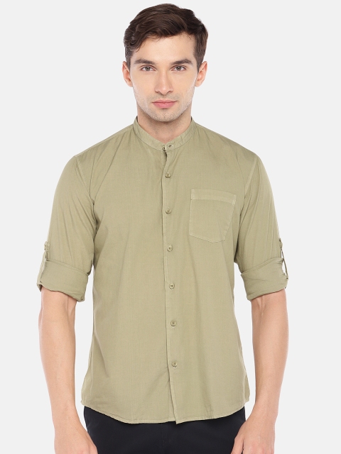 

Globus Men Beige Regular Fit Solid Casual Shirt