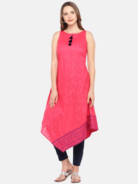 

Globus Women Pink Printed A-Line Kurta