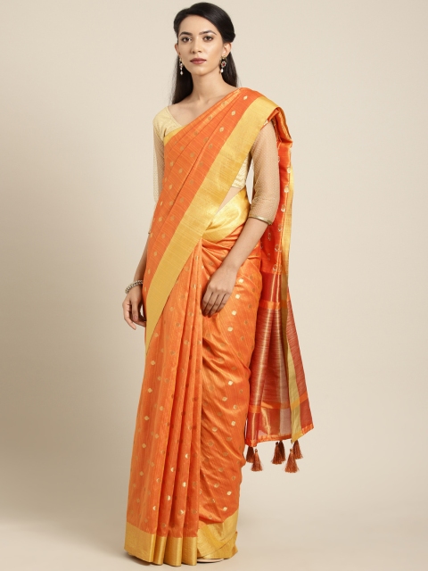 

Saree Swarg Mustard Yellow Art Silk Woven Design Banarasi Saree