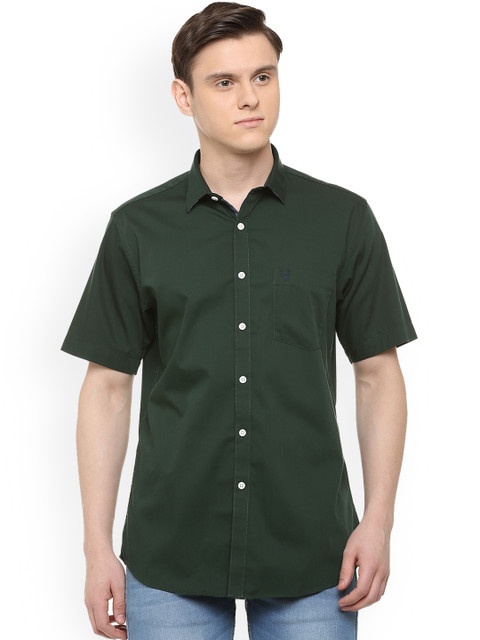 

Allen Solly Men Green Regular Fit Solid Casual Shirt