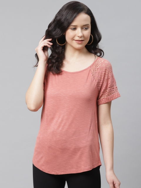 

Marks & Spencer Women Dusty Pink Solid Top