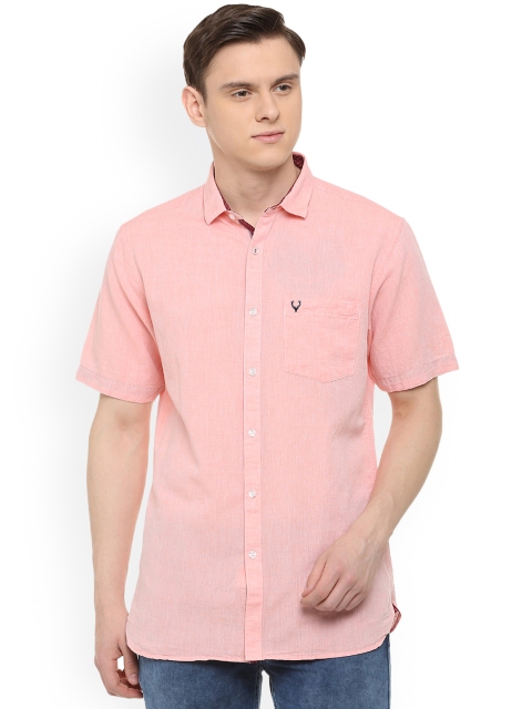 

Allen Solly Men Pink Regular Fit Solid Casual Shirt