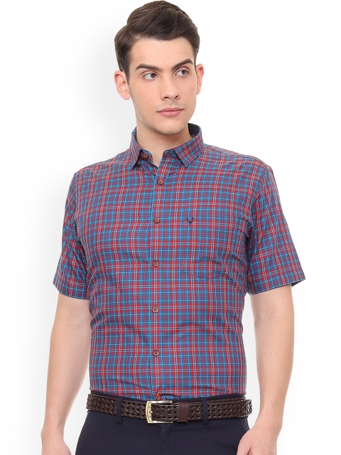 

Allen Solly Men Blue & Red Regular Fit Checked Casual Shirt