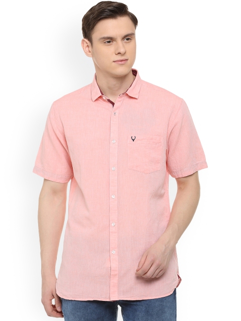 

Allen Solly Men Pink Regular Fit Solid Casual Shirt