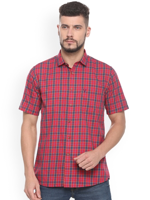 

Allen Solly Men Red Slim Fit Checked Casual Shirt