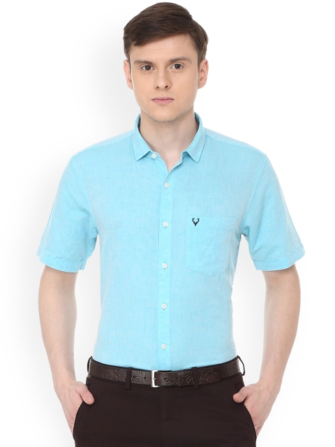 

Allen Solly Men Blue Regular Fit Solid Casual Shirt