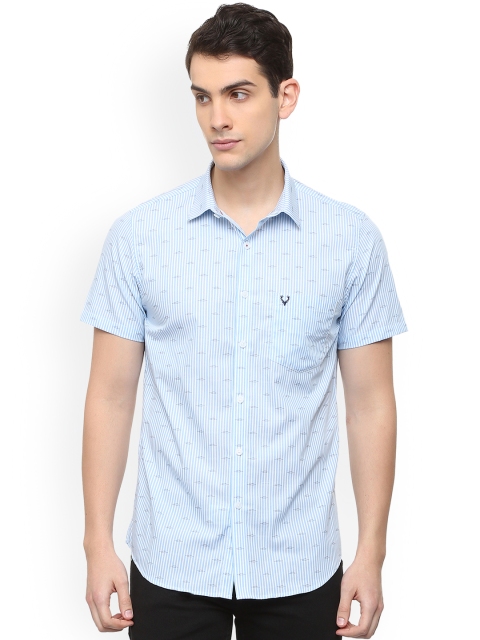 

Allen Solly Men Blue Slim Fit Striped Casual Shirt