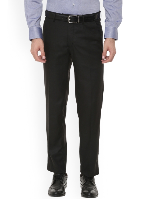

Van Heusen Men Black Regular Fit Solid Formal Trousers