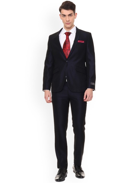 

Van Heusen Men Blue Solid Tuxedo Two Piece Suit