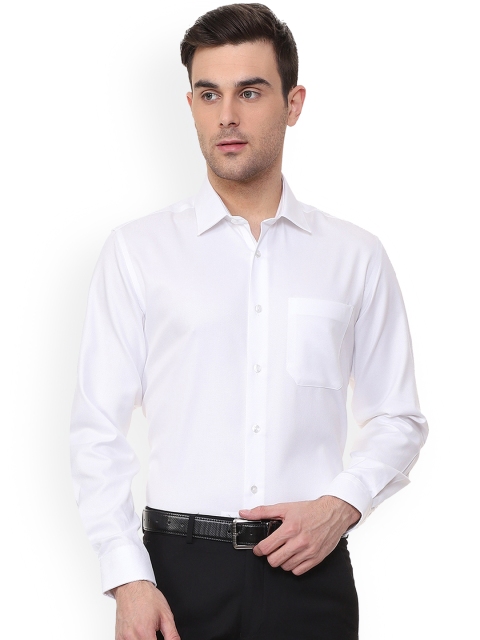 

Louis Philippe Men White Slim Fit Self Design Formal Shirt