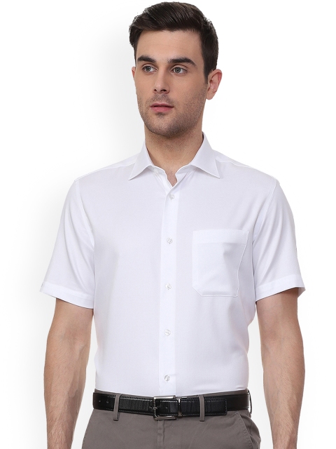 

Louis Philippe Men White Regular Fit Solid Formal Shirt