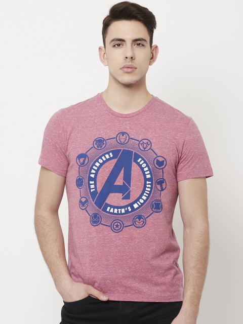 

Free Authority Men Pink Avengers Printed T-shirt