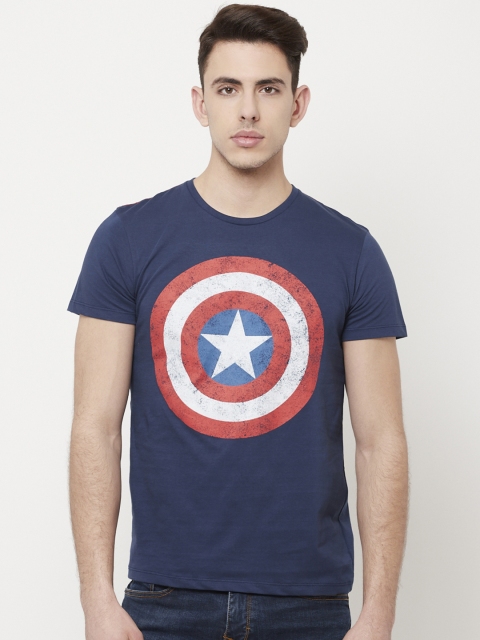 

Free Authority Men Blue Avengers Printed T-shirt