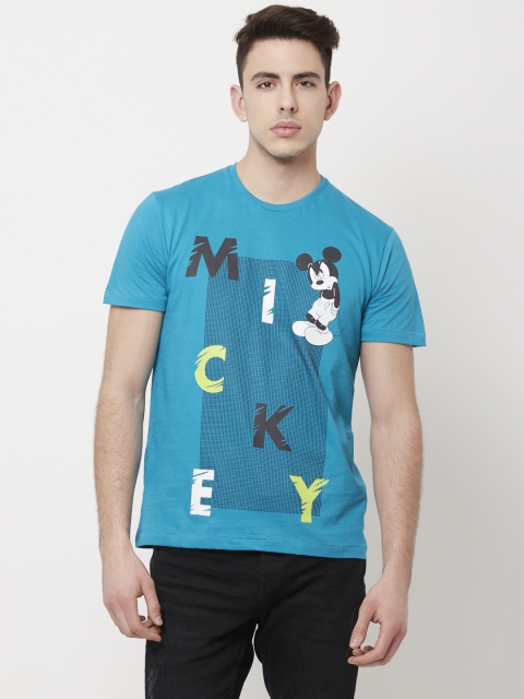 

Free Authority Men Blue Mickey & Friends Printed T-shirt
