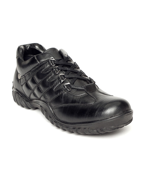 

Duke Men Black Quilted Sneakers