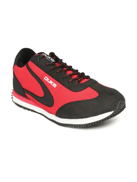 

Duke Men Black & Red Running Shoes