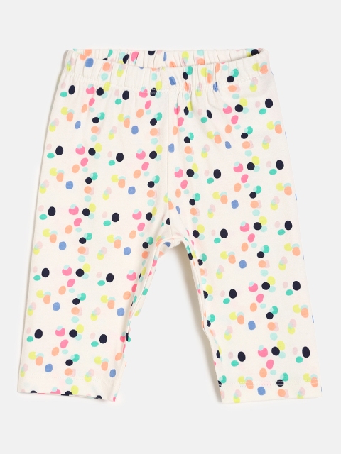 

VITAMINS Girls White Printed Ankle Length Leggings