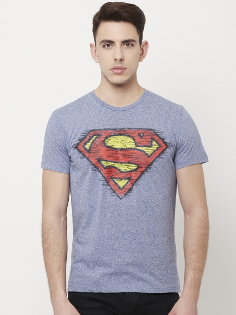 

Superman By Free Authority Blue Men Tshirt