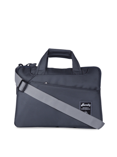 

Bendly Unisex Grey Solid Laptop Bag