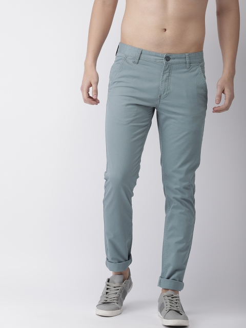 

Flying Machine Men Blue Slim Fit Solid Chinos