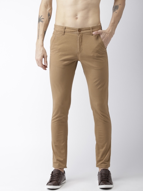 

Flying Machine Men Brown Solid Slim Fit Chinos