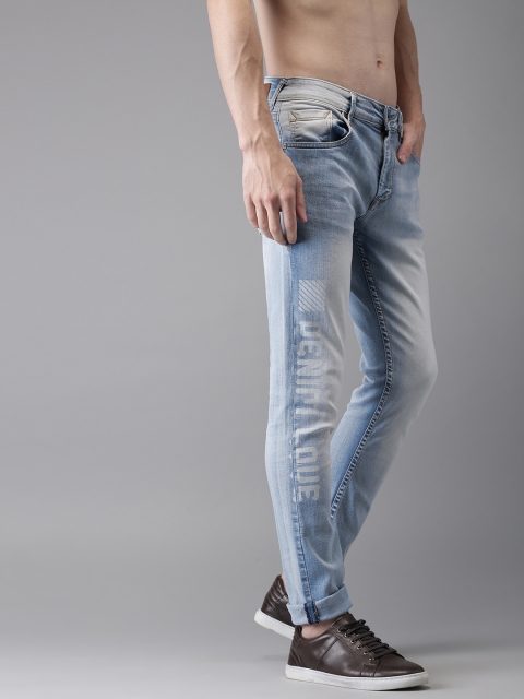 

Moda Rapido Men Blue Slim Fit Mid-Rise Clean Look Stretchable Printed Jeans