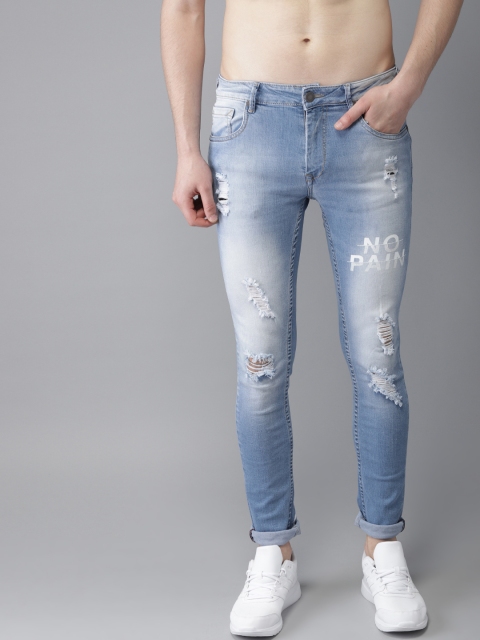 

Moda Rapido Men Blue Slim Fit Mid-Rise Mildly Distressed Stretchable Jeans