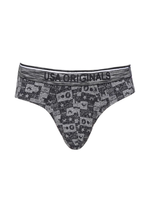 

Jockey Men Black & Grey Printed Briefs US69-0105