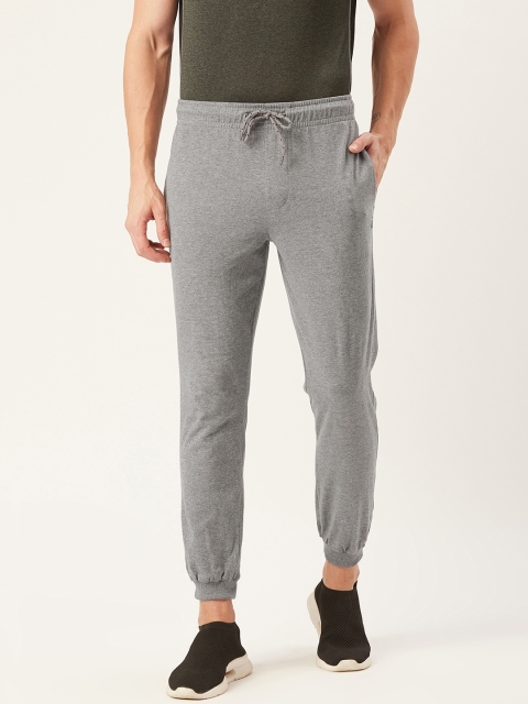 

Jockey Men Grey Melange Solid Slim Fit Joggers